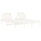 vidaXL Tumbonas con mesa 2 uds madera maciza de pino blanco vidaXL Tumbonas con mesa 2 uds madera maciza de pino blanco