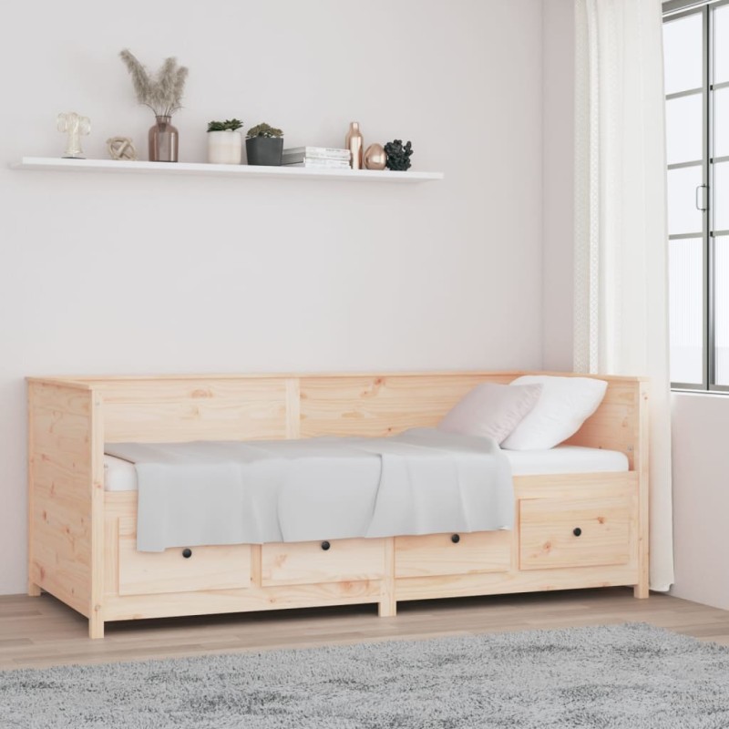 vidaXL Sofá cama madera maciza de pino 80x200 cm vidaXL Sofá cama madera maciza de pino 80x200 cm