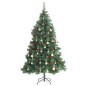 vidaXL Árbol de Navidad artificial con bisagras 300 LED y bolas 210 cm vidaXL Árbol de Navidad artificial con bisagras 300 LED y bolas 210 cm