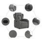 vidaXL Sillón reclinable de tela gris oscuro vidaXL Sillón reclinable de tela gris oscuro