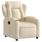 vidaXL Sillón reclinable de tela crema vidaXL Sillón reclinable de tela crema