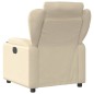 vidaXL Sillón reclinable de tela crema vidaXL Sillón reclinable de tela crema