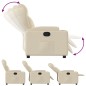 vidaXL Sillón reclinable de tela crema vidaXL Sillón reclinable de tela crema