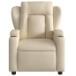 vidaXL Sillón reclinable de tela crema vidaXL Sillón reclinable de tela crema