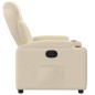vidaXL Sillón reclinable de tela crema vidaXL Sillón reclinable de tela crema