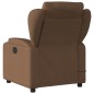 vidaXL Sillón reclinable con masaje de tela marrón