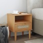 vidaXL Mesita noche SENJA aspecto ratán madera pino marrón 40x35x48 cm vidaXL Mesita noche SENJA aspecto ratán madera pino marrón 40x35x48 cm