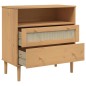 vidaXL Aparador SENJA aspecto de ratán madera pino marrón 80x40x80 cm vidaXL Aparador SENJA aspecto de ratán madera pino marrón 80x40x80 cm