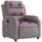 vidaXL Sillón de masaje reclinable de tela gris taupé vidaXL Sillón de masaje reclinable de tela gris taupé