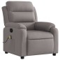 vidaXL Sillón de masaje reclinable de tela gris taupé vidaXL Sillón de masaje reclinable de tela gris taupé