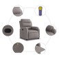 vidaXL Sillón de masaje reclinable de tela gris taupé vidaXL Sillón de masaje reclinable de tela gris taupé