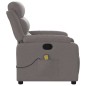 vidaXL Sillón de masaje reclinable de tela gris taupé vidaXL Sillón de masaje reclinable de tela gris taupé