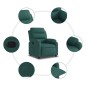 vidaXL Sillón reclinable de tela verde oscuro vidaXL Sillón reclinable de tela verde oscuro