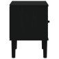 vidaXL Mesita noche SENJA aspecto ratán madera pino negro 40x35x48 cm vidaXL Mesita noche SENJA aspecto ratán madera pino negro 40x35x48 cm