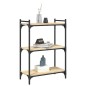 vidaXL Librería 3 estantes madera ingeniería roble Sonoma 60x30x86 cm vidaXL Librería 3 estantes madera ingeniería roble Sonoma 60x30x86 cm