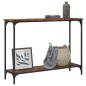 vidaXL Mesa consola madera de ingeniería roble ahumado 101x30,5x75 cm vidaXL Mesa consola madera de ingeniería roble ahumado 101x30,5x75 cm