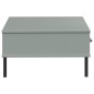 vidaXL Mesa de centro con patas de metal OSLO madera maciza pino gris