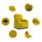 vidaXL Sillón reclinable terciopelo amarillo vidaXL Sillón reclinable terciopelo amarillo