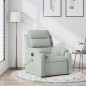 vidaXL Sillón reclinable de masaje terciopelo gris claro
