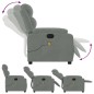 vidaXL Sillón reclinable de masaje terciopelo gris claro