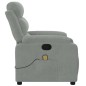 vidaXL Sillón reclinable de masaje terciopelo gris claro