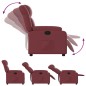 vidaXL Sillón reclinable de cuero sintético rojo tinto vidaXL Sillón reclinable de cuero sintético rojo tinto