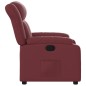 vidaXL Sillón reclinable de cuero sintético rojo tinto vidaXL Sillón reclinable de cuero sintético rojo tinto