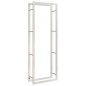 vidaXL Estante para leña acero inoxidable 80x28x222 cm