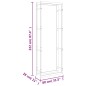 vidaXL Estante para leña acero inoxidable 80x28x222 cm