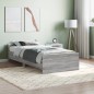 vidaXL Estructura de cama madera contrachapada gris Sonoma 100x200 cm vidaXL Estructura de cama madera contrachapada gris Sonoma 100x200 cm