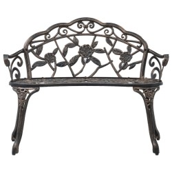 vidaXL Banco de bistró aluminio fundido bronce 100 cm