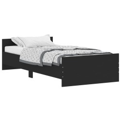 vidaXL Estructura de cama madera contrachapada negra 90x190 cm