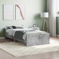 vidaXL Estructura de cama madera contrachapada gris hormigón 90x200cm