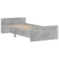 vidaXL Estructura de cama madera contrachapada gris hormigón 90x200cm