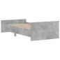 vidaXL Estructura de cama madera contrachapada gris hormigón 90x200cm