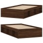 vidaXL Estructura de cama roble marrón 90x200 cm