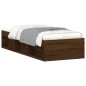 vidaXL Estructura de cama roble marrón 75x190 cm vidaXL Estructura de cama roble marrón 75x190 cm