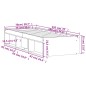 vidaXL Estructura de cama roble marrón 75x190 cm vidaXL Estructura de cama roble marrón 75x190 cm