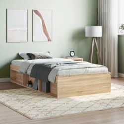 vidaXL Estructura de cama roble Sonoma 90x200 cm