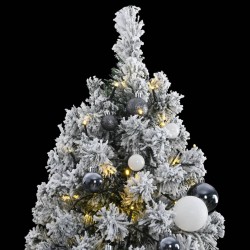 vidaXL Árbol de Navidad artificial con bisagras 300 LED y bolas 240 cm