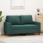 vidaXL Sofá de 2 plazas de terciopelo verde oscuro 120 cm vidaXL Sofá de 2 plazas de terciopelo verde oscuro 120 cm