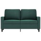 vidaXL Sofá de 2 plazas de terciopelo verde oscuro 120 cm vidaXL Sofá de 2 plazas de terciopelo verde oscuro 120 cm