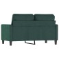 vidaXL Sofá de 2 plazas de terciopelo verde oscuro 120 cm vidaXL Sofá de 2 plazas de terciopelo verde oscuro 120 cm