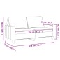 vidaXL Sofá de 2 plazas de terciopelo verde oscuro 120 cm vidaXL Sofá de 2 plazas de terciopelo verde oscuro 120 cm