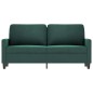 vidaXL Sofá de 2 plazas de terciopelo verde oscuro 140 cm vidaXL Sofá de 2 plazas de terciopelo verde oscuro 140 cm