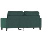 vidaXL Sofá de 2 plazas de terciopelo verde oscuro 140 cm vidaXL Sofá de 2 plazas de terciopelo verde oscuro 140 cm