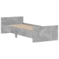 vidaXL Estructura de cama madera de ingeniería gris hormigón 75x190 cm