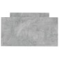 vidaXL Estructura de cama madera de ingeniería gris hormigón 75x190 cm