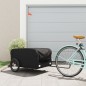 vidaXL Remolque para bicicleta hierro negro 45 kg vidaXL Remolque para bicicleta hierro negro 45 kg