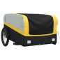 vidaXL Remolque para bicicleta hierro negro y amarillo 45 kg vidaXL Remolque para bicicleta hierro negro y amarillo 45 kg